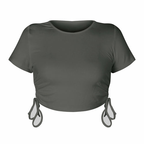 Crop Top with Drawstring Tie
