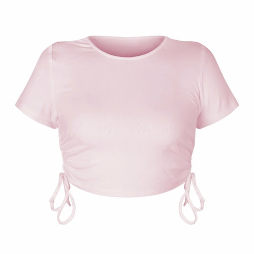 Crop Top with Drawstring Tie