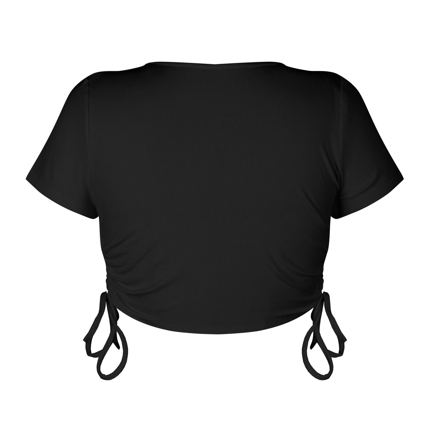 Crop Top with Drawstring Tie