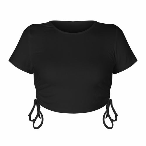 Crop Top with Drawstring Tie