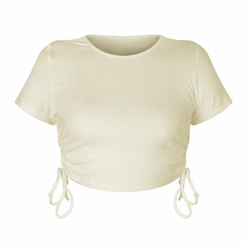 Crop Top with Drawstring Tie