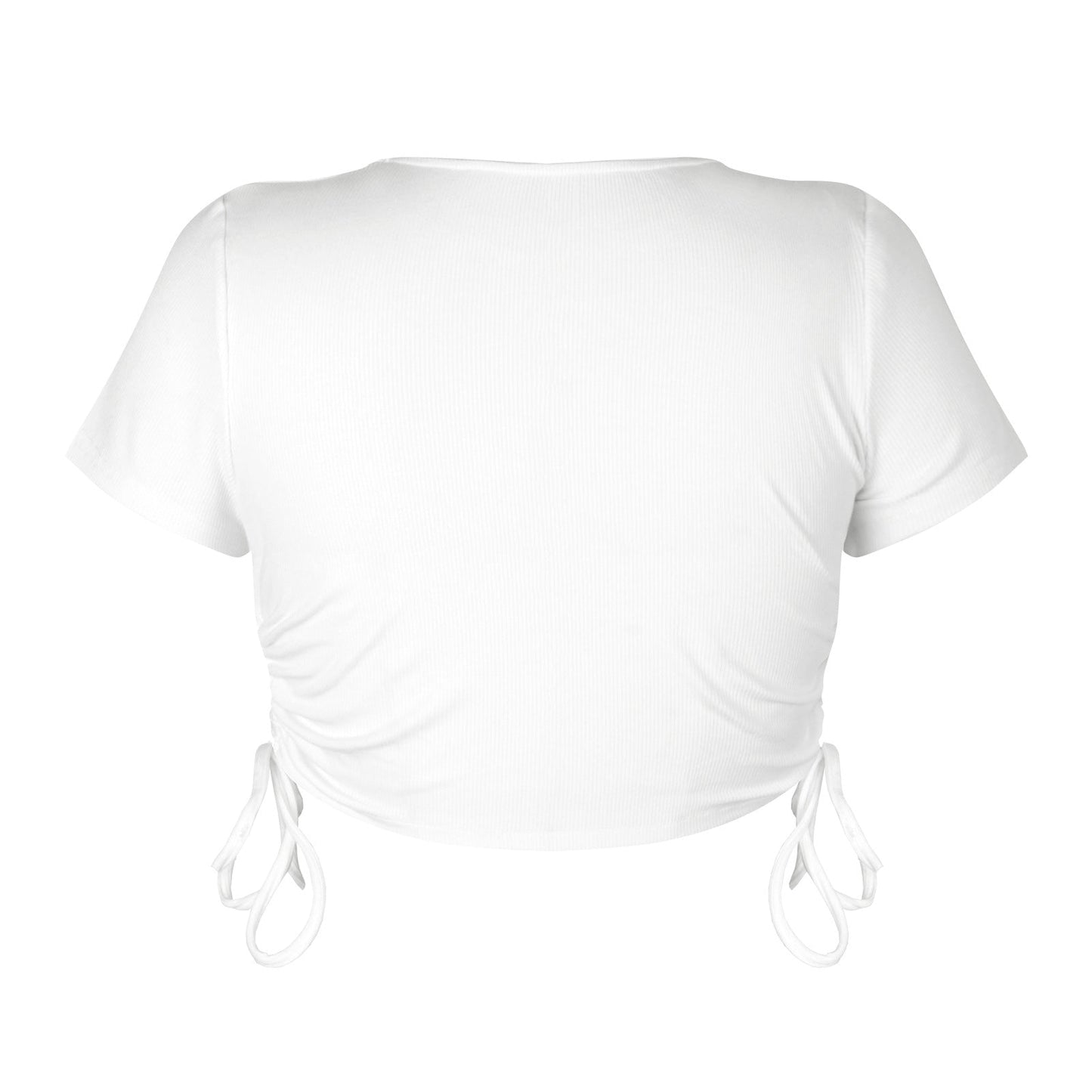 Crop Top with Drawstring Tie